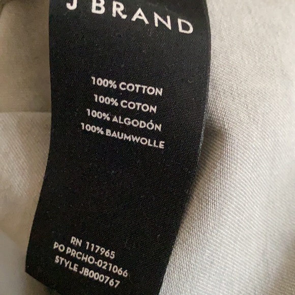 J BRAND THREE-QUARTER SLEEVE WASHED COTTON SHIRT FADED GRAY SZ LARGE - Picture 4 of 5